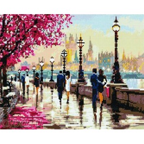  Романтичный Лондон Алмазная мозаика на подрамнике QA201368