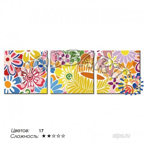 Количество цветов и сложность Цветочное изобилие Раскраска по номерам на холсте Hobbart PH340120059