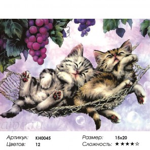 Сложность и количество цветов Детство Раскраска мини по номерам KH0045