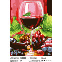 Бокал красного вина Раскраска картина по номерам акриловыми красками на холсте Menglei