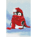 Пингвин в снегу Алмазная мозаика на подрамнике