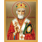  Икона Николай Чудотворец Алмазная мозаика на подрамнике LGP024