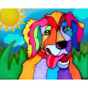 Солнечный пес Алмазная частичная вышивка мозаика Color Kit