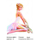 Количество цветов и сложнсоть Сидящая балерина Алмазная мозаика на подрамнике LEP011