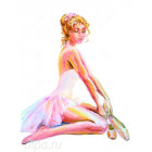  Сидящая балерина Алмазная мозаика на подрамнике LEP011