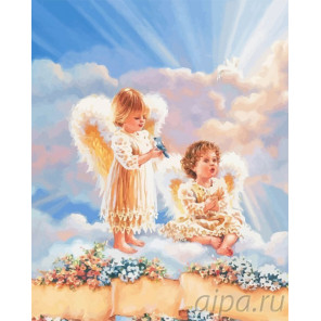  Ангелы любви Раскраска по номерам на холсте CG842