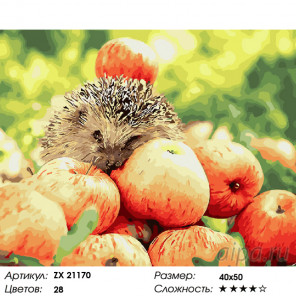  Яблочный урожай Раскраска картина по номерам на холсте ZX 21170