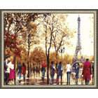 N143 Сентябрь в Париже Раскраска картина по номерам на холсте