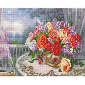  Букет чайных роз Алмазная вышивка мозаика на подрамнике  EW10168