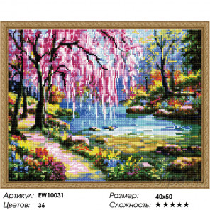 Количество цветов и сложность Весенние цветы Алмазная вышивка мозаика на подрамнике  EW10031