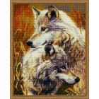  Семья волков Алмазная вышивка мозаика на подрамнике  EW10034