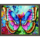  Радужная бабочка Алмазная вышивка мозаика на подрамнике  EW10014