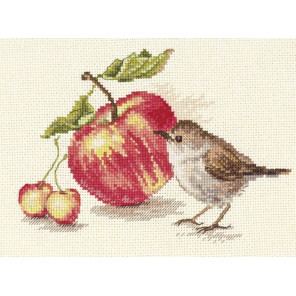  Птичка и яблоко Набор для вышивания Алиса 5-22