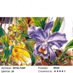  Фиолетовый нарцисс Раскраска картина по номерам на холсте KRYM-FL009