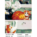 Два рыжих кота Раскраска картина по номерам на холсте