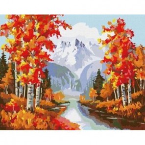 Великолепие осени Раскраска по номерам акриловыми красками на холсте Menglei