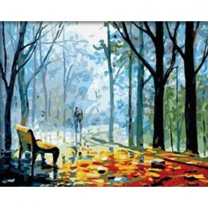 Осенний парк Раскраска по номерам акриловыми красками на холсте Menglei