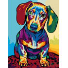  Радужный щенок Раскраска картина по номерам на холсте A102