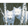  Белые волки Алмазная вышивка мозаика DI-W330