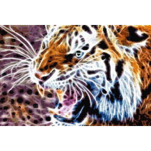 Схема Фрактальный тигр Алмазная вышивка мозаика DI-A425