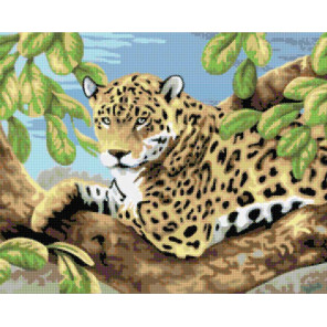  Тревожный леопард Алмазная вышивка мозаика DI-A62