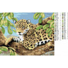 Схема Тревожный леопард Алмазная вышивка мозаика DI-A62