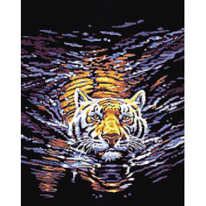Схема Плывущий тигр Алмазная вышивка мозаика DI-E108