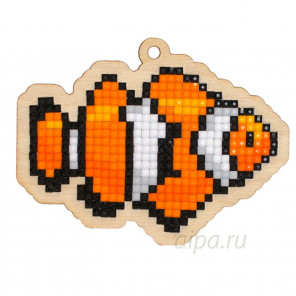 Рыбка-клоун Алмазная мозаика подвеска Гранни Wood W0260
