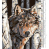 Схема Волк в лесу Алмазная вышивка мозаика E095