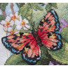 Фрагмент вышитой работы Лес бабочек 35223 Набор для вышивания Dimensions ( Дименшенс )