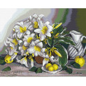 Натюрморт с лилиями Алмазная мозаика вышивка Паутинка