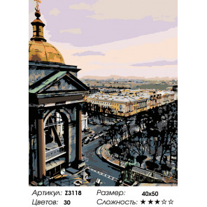  Вид на Петербург Раскраска по номерам на холсте Живопись по номерам Z3118