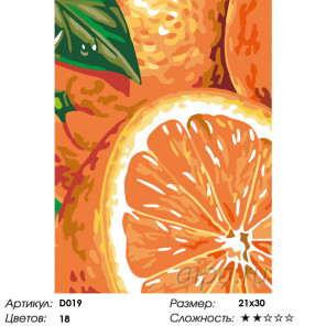 Количество цветов и сложность Апельсиновый аромат Раскраска по номерам на холсте Живопись по номерам D019
