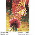 Бабочка на цветке Раскраска по номерам на холсте Живопись по номерам