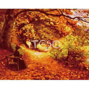 Осенний листопад Раскраска по номерам акриловыми красками на холсте Iteso