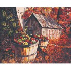 Урожай яблок 21738 Раскраска по номерам акриловыми красками Plaid