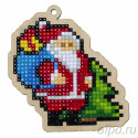 Санта с подарками Алмазная мозаика подвеска Гранни Wood