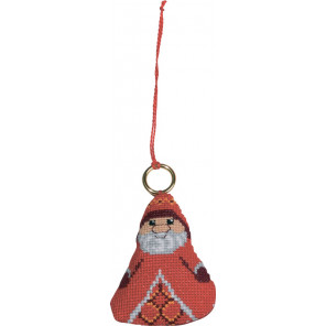 В рамке Дед Мороз Набор для вышивания ёлочного украшения Permin 01-8226