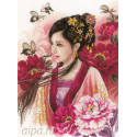 Asian lady in pink Набор для вышивания LanArte