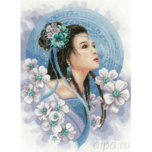  Asian lady in blue Набор для вышивания LanArte PN-0169168