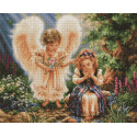 Ангел и девочка Алмазная мозаика вышивка Painting Diamond