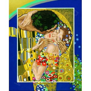 Поцелуй ( репродукция Густав Климт) Раскраска по номерам акриловыми красками Schipper (Германия)