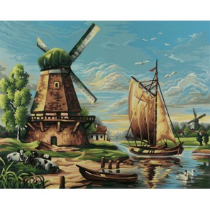 Мельница Раскраска по номерам акриловыми красками Schipper (Германия)