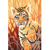  Любопытный тигренок Раскраска по номерам на холсте Molly KH0258