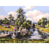  Весна в Павловском парке Раскраска картина по номерам на холсте 278-AS