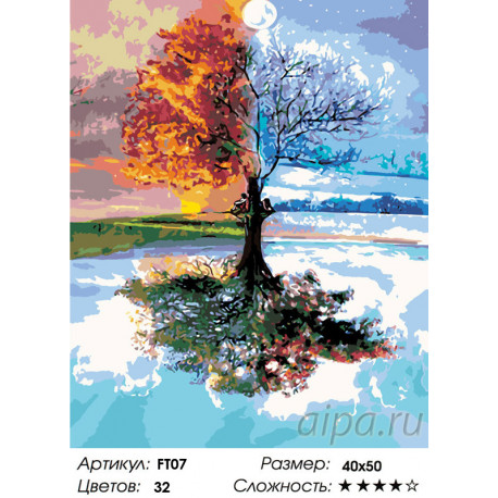 Количество цветов и сложность Четыре сезона Раскраска по номерам на холсте Живопись по номерам FT07