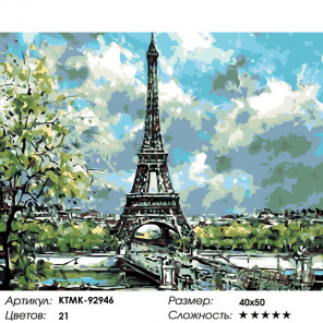 Раскладка Лето в Париже Раскраска по номерам на холсте Живопись по номерам KTMK-92946