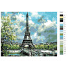 Раскладка Лето в Париже Раскраска по номерам на холсте Живопись по номерам KTMK-92946