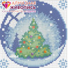  Новогодний шарик с елкой Алмазная вышивка мозаика АЖ-1255