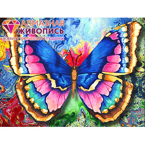 В рамке Рисунок бабочки Алмазная вышивка мозаика АЖ-1130